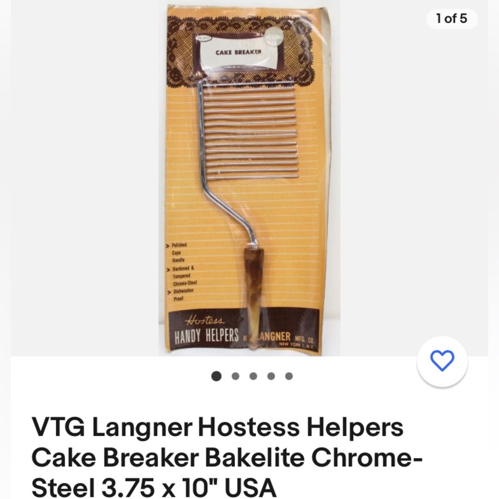 VINTAGE Lagner Hostess Helper - Cake Breaker